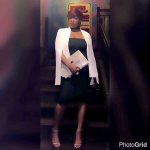 Strapless BodyCon Dress w/ Choker Necklace